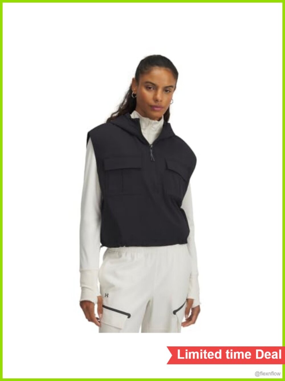 Sleeveless Zip Hoodie Athletic Activewear Women's Performance Top
